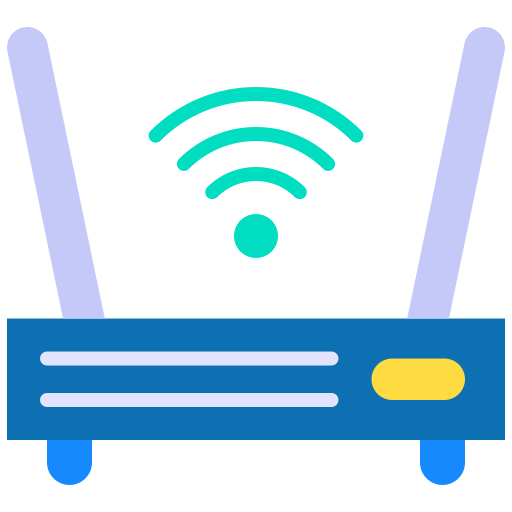 Ícono router internet fibra óptica